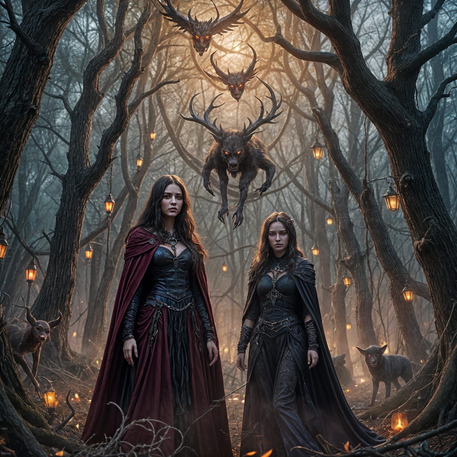 Enchanted Forest Woman Controls Demons