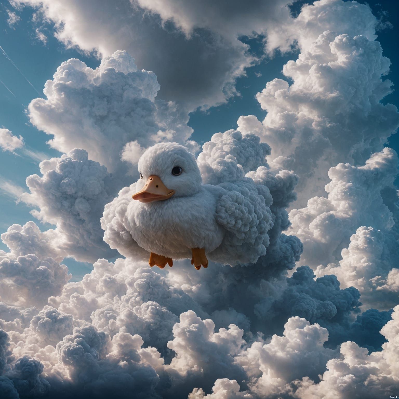 Duck Cloud in 3D Game Cinematic Style