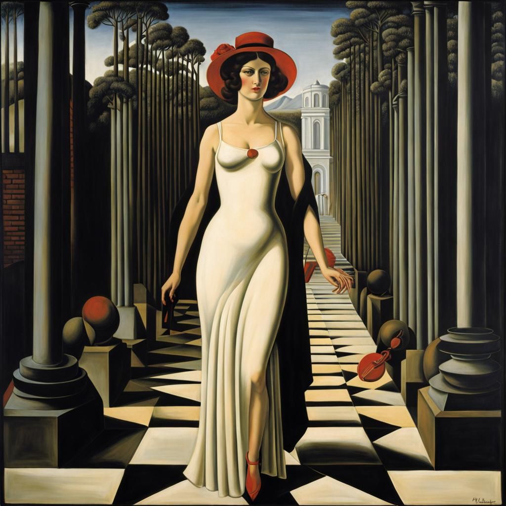 Surreal Road to the Future: Vintage Painting