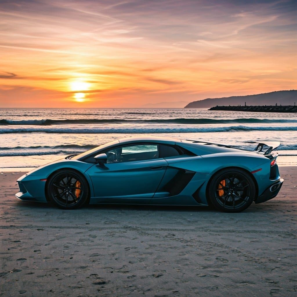 Supercar at Sunset: Automotive Photography