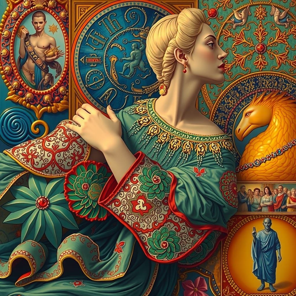 Hyperrealistic Maximalist Image with Fine Detail