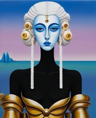 Surreal Princess Portrait in Surrealist Style