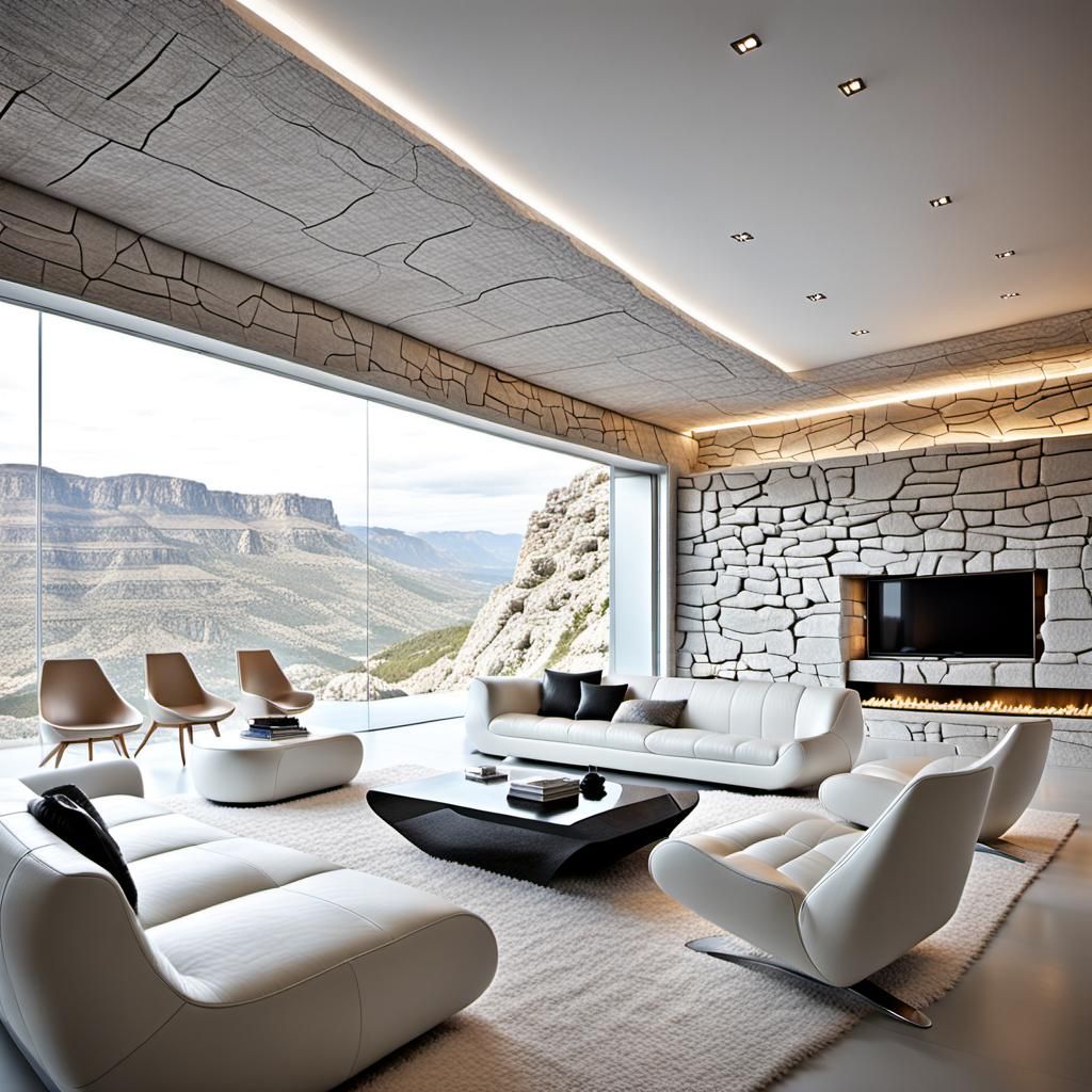 Futuristic Cave Dwelling with Modern Design