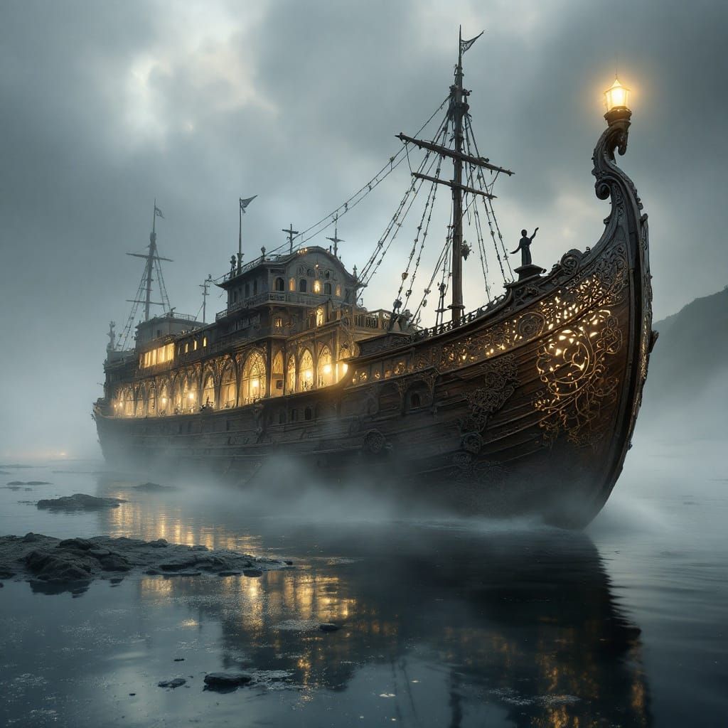 Abandoned Vessel in Ethereal Mist