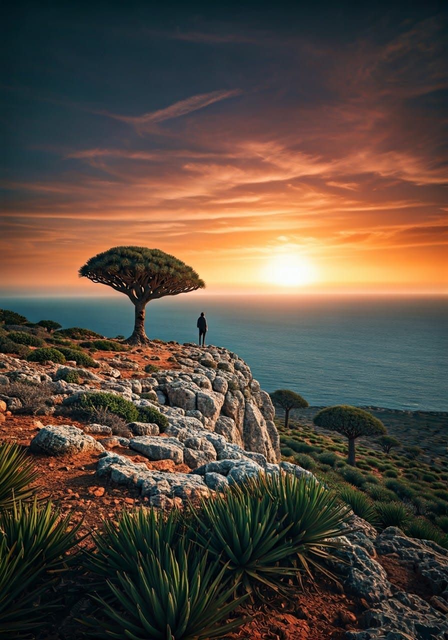 Majestic Socotra Island Landscape in Cinematic Style