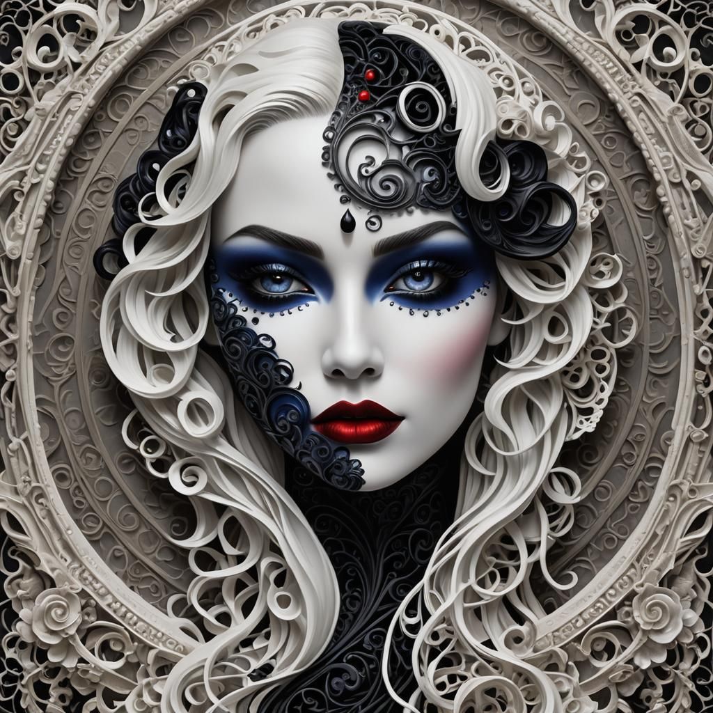 Yin Yang Woman: Dichotomy in Filigree