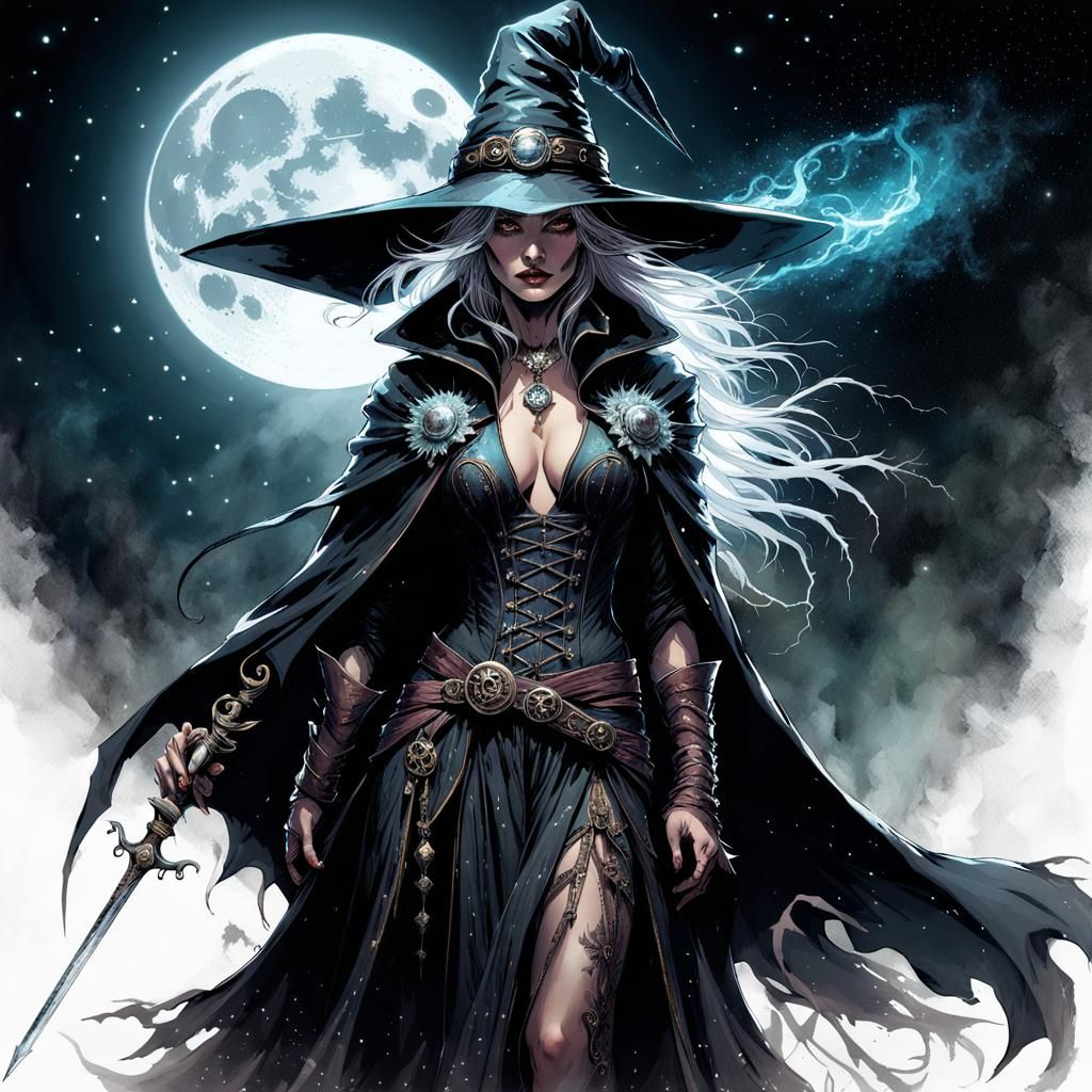 Sinister Assassin Witch with Poison Daggers