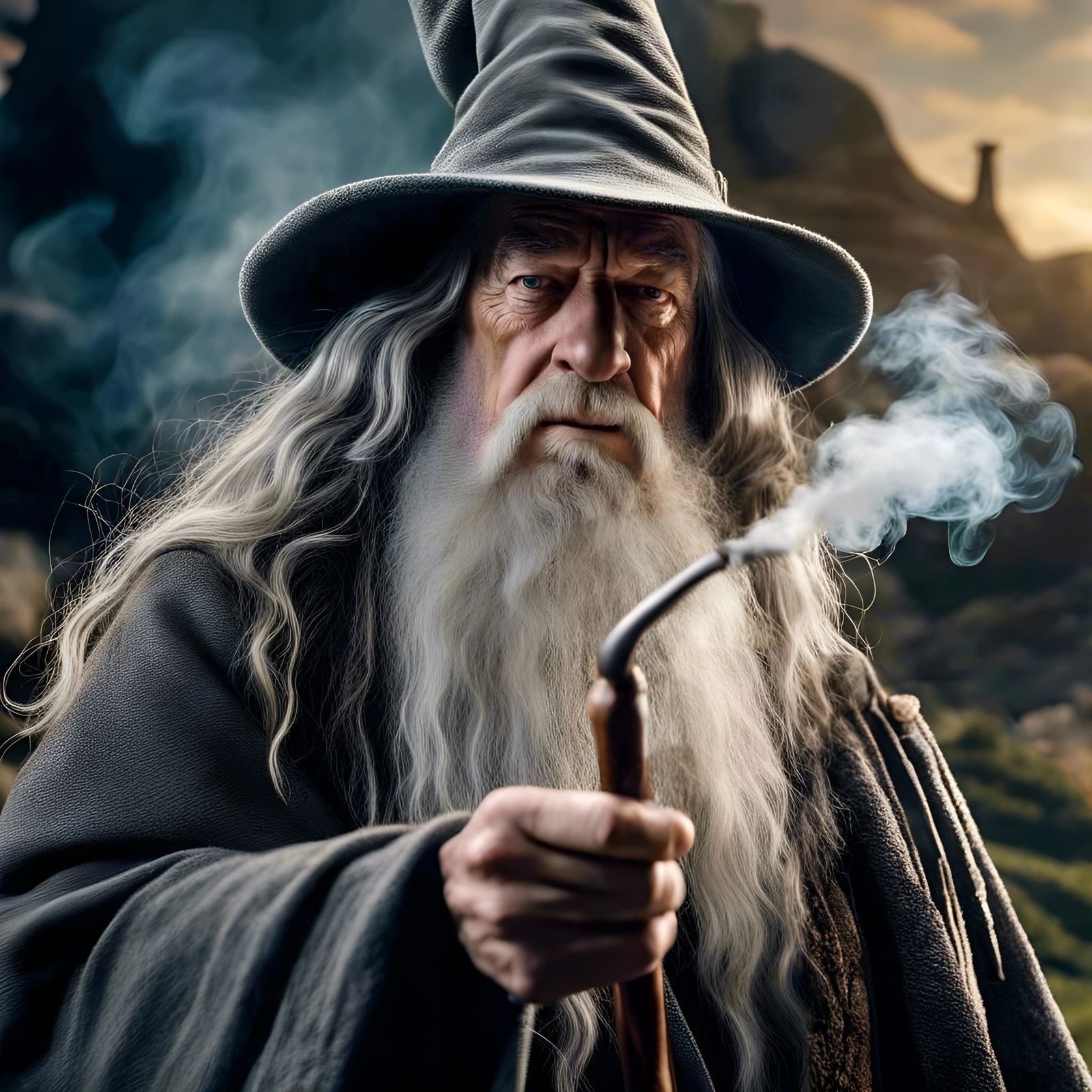 Grey Beard Portrait Generated by AI