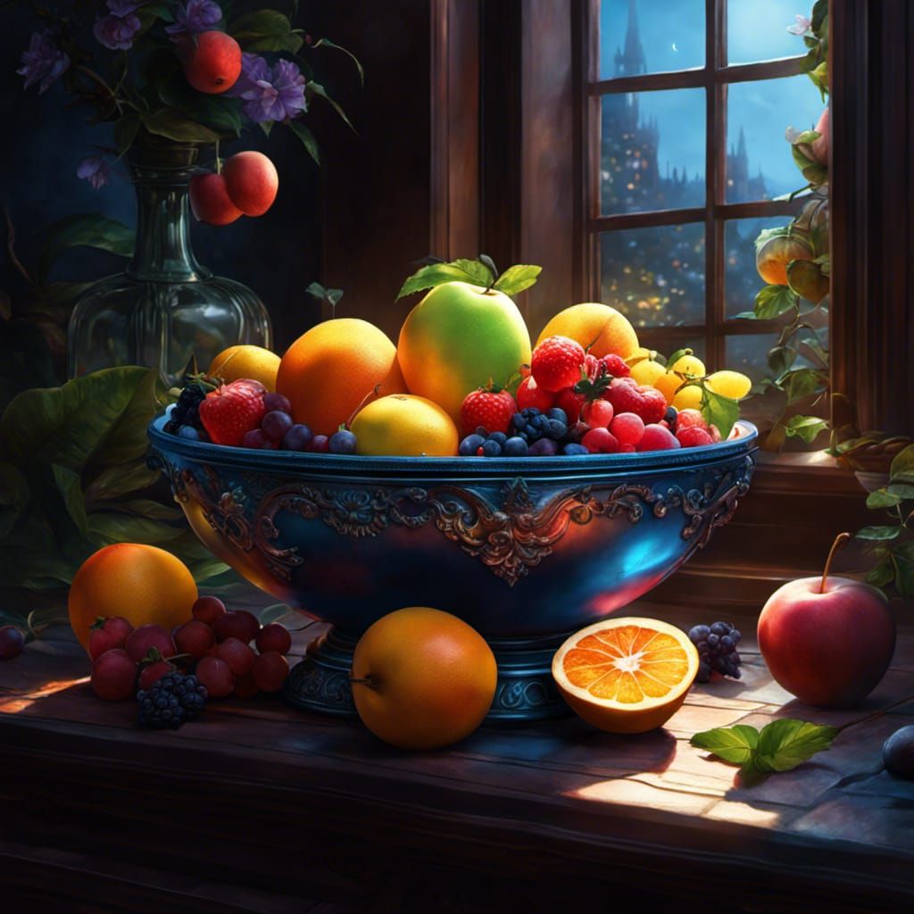 Colourful bowl of fruit