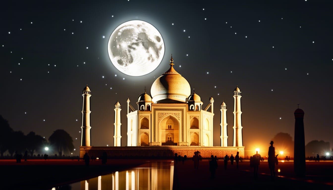 Taj Mahal Under Moonlight: Professional Photography