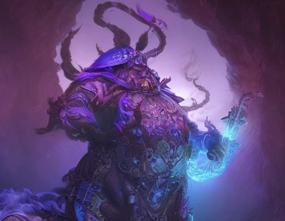 Voluptuous Genie in Middle-Eastern Fantasy Art