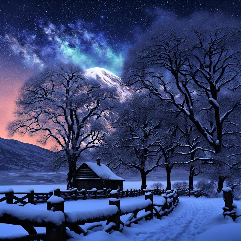 Nostalgic Matte Painting: Warm Wind, Soft Snow