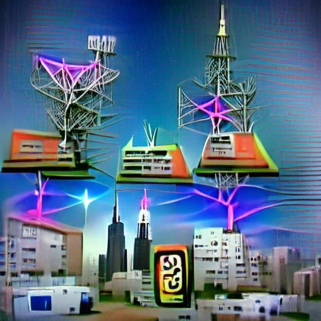 Retro Static Meets 5G: Neon Dreamscape