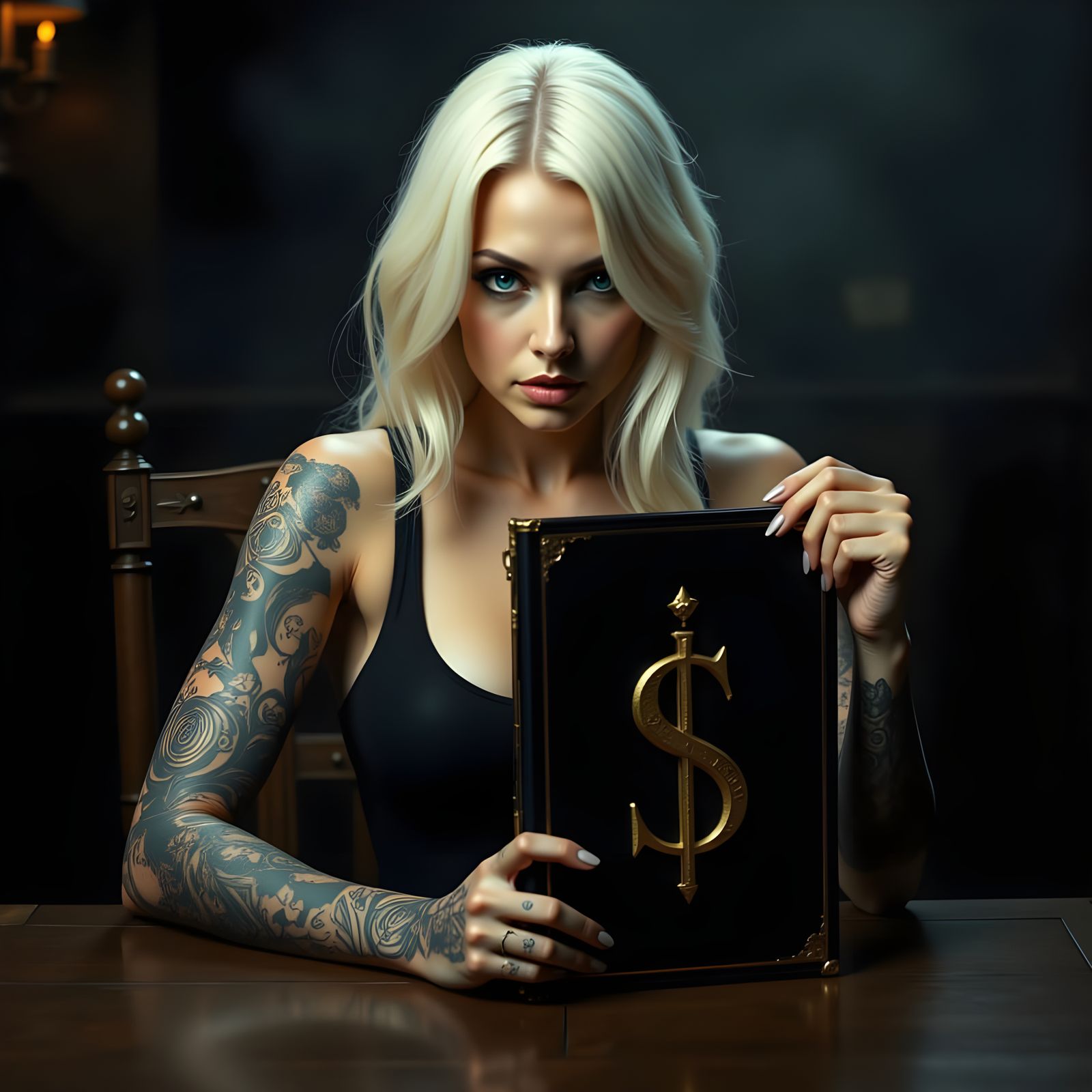 Sultry Woman Reveals Secrets in a Smoky, Cyberpunk Aesthetic