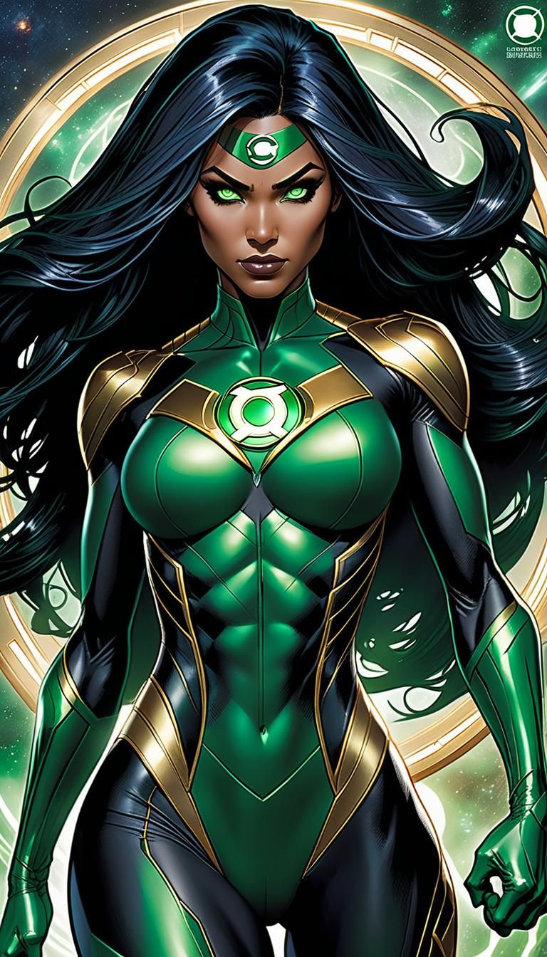 Jessica Cruz as Green Lantern Soaring Through Space