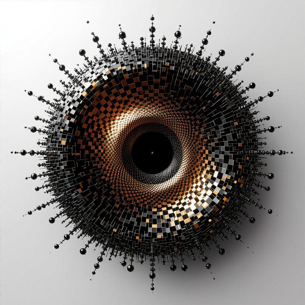 Hypnotic Tessellations in Crimson and Gold