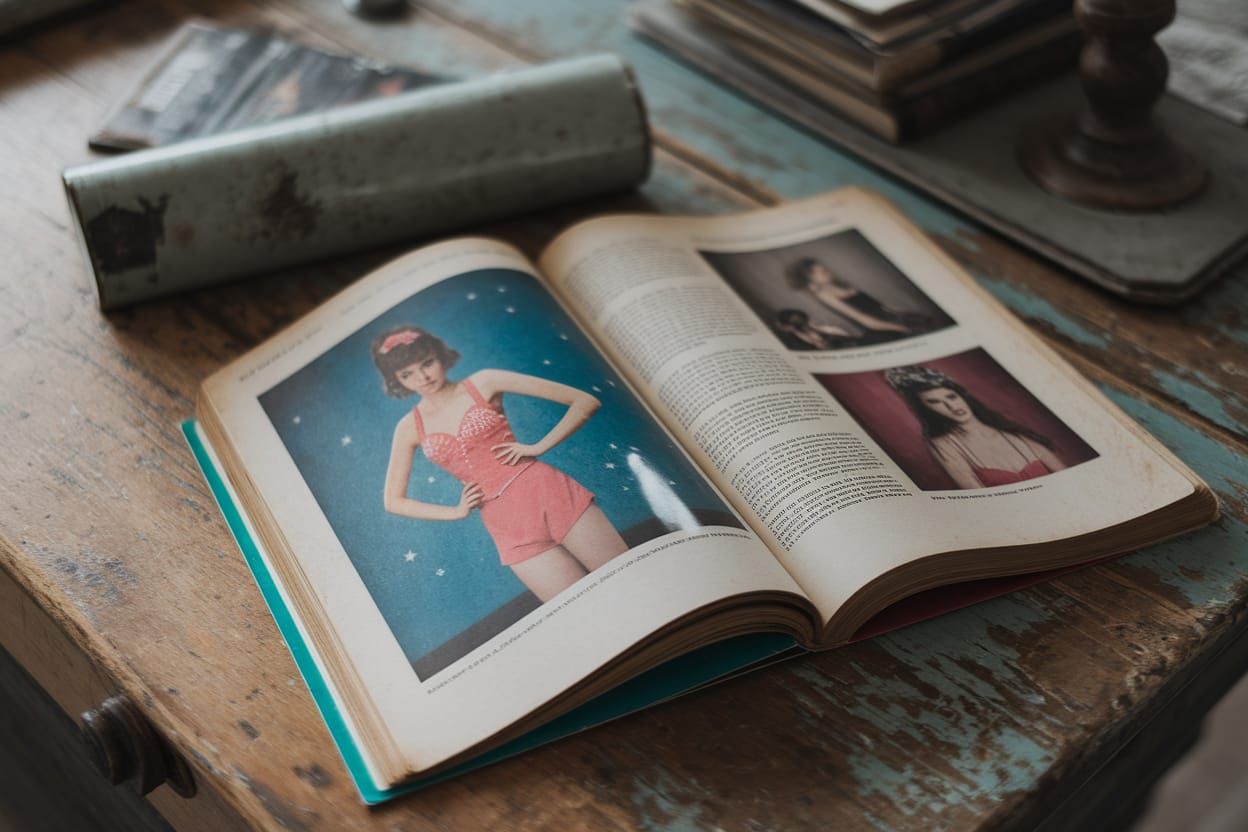 Vintage Pinup Girl Magazine Spread