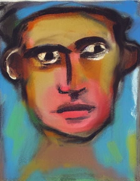 Expressive Oil Portrait in Dreamy Abstraction