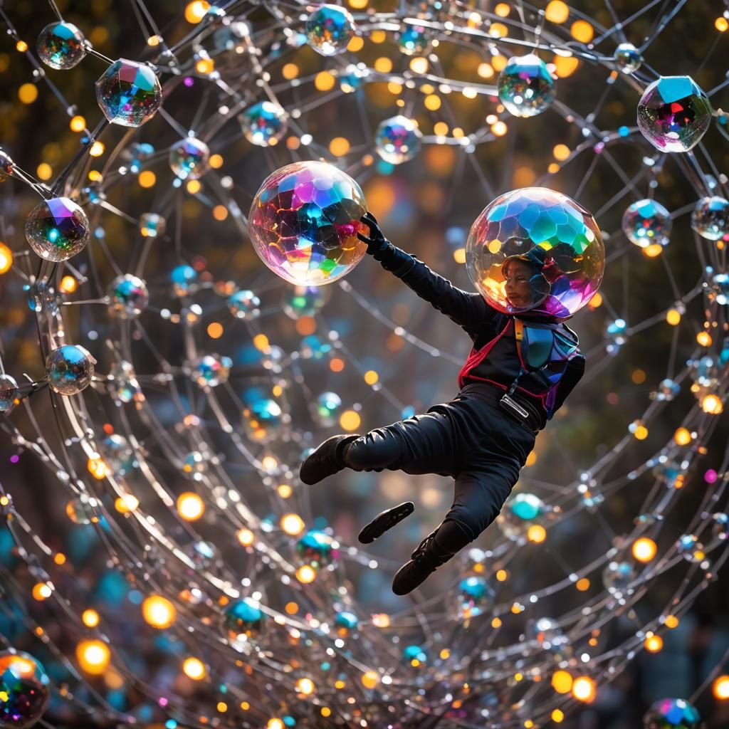 Humanoid Zorb Holding Fractal Duodecahedron