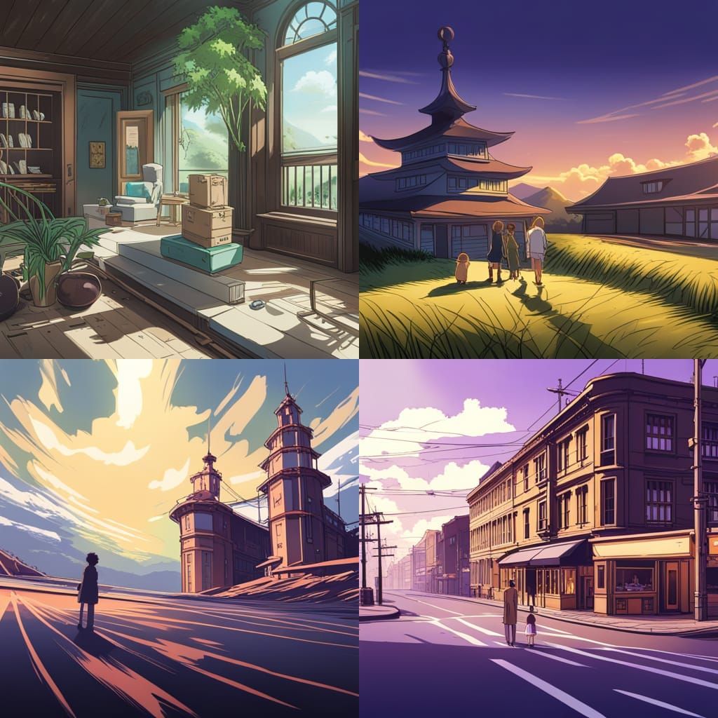 Anime Scene in Studio Ghibli Style