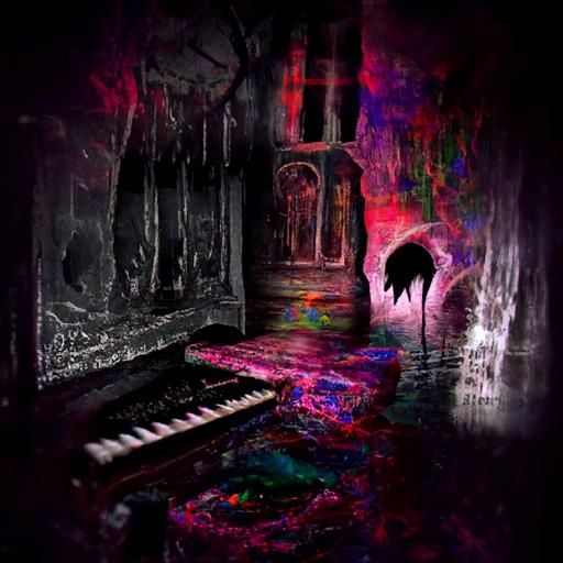 Gothic Film Noir Moonscape Inspired by Poe