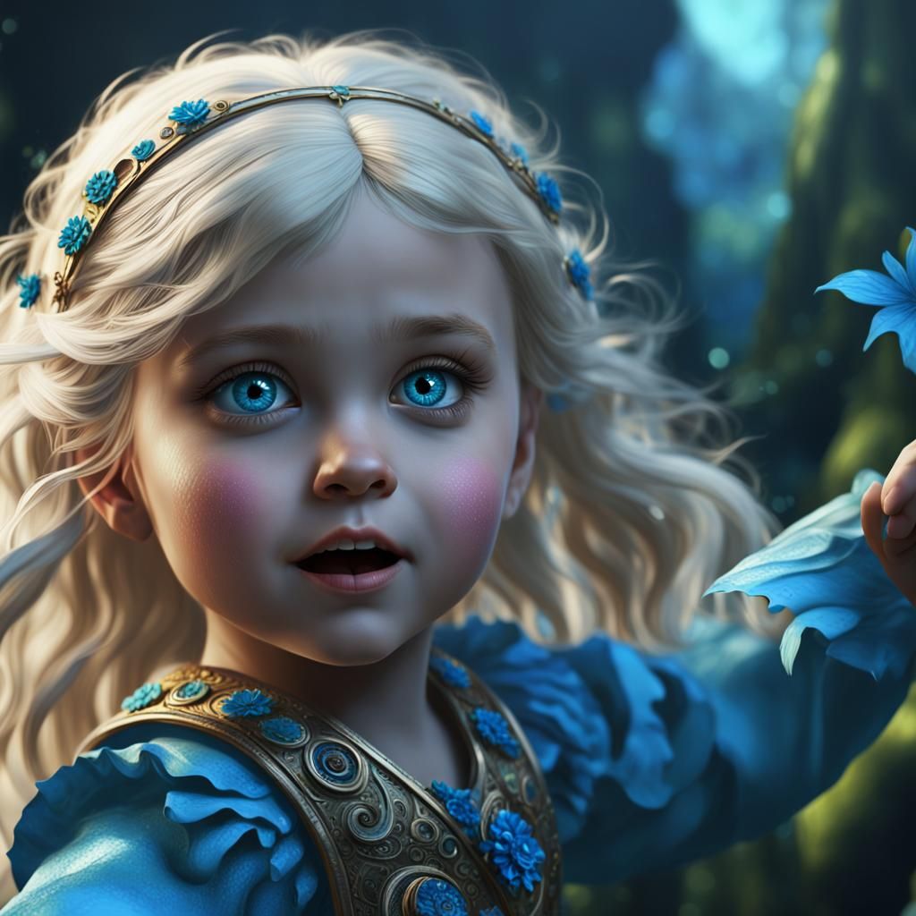 Blond Girl Playing: Fantasy Concept Art
