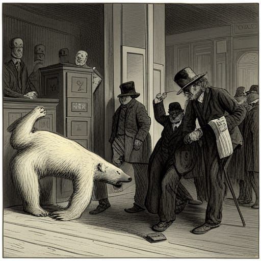 Polar Bear Bank Robbery: Horror Art Style