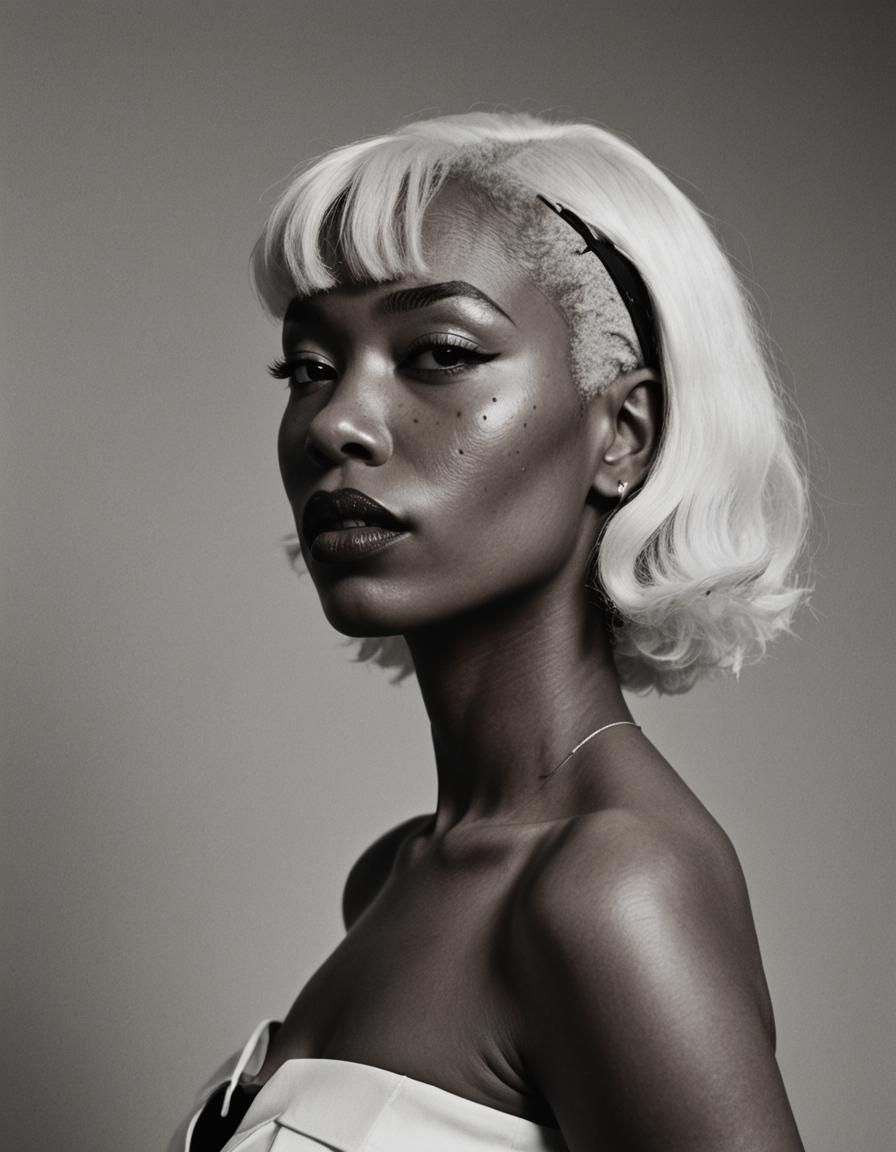 Film Noir Portrait of a Young Woman