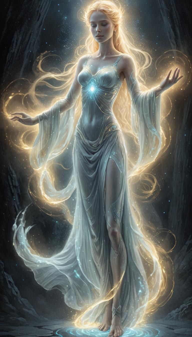 Luminous Goddess in Ethereal Digital Painting