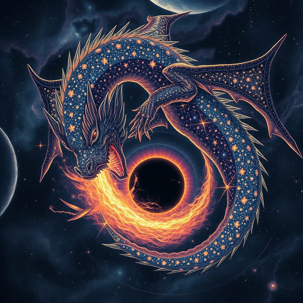 Cosmic Dragon Consumes a Stellar Void