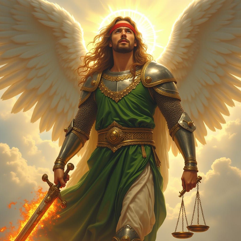 Ethereal Archangel Michael in Divine Armor