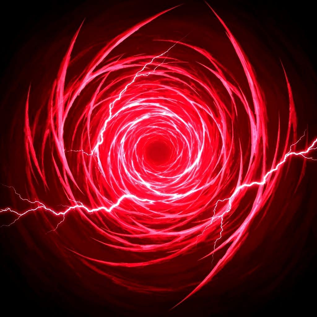 Crimson Tempest Abstract Art