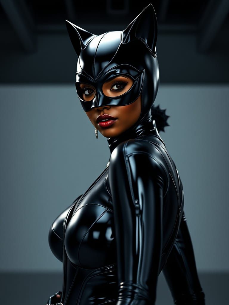 Catwoman Portrait in Photorealistic 8K Detail