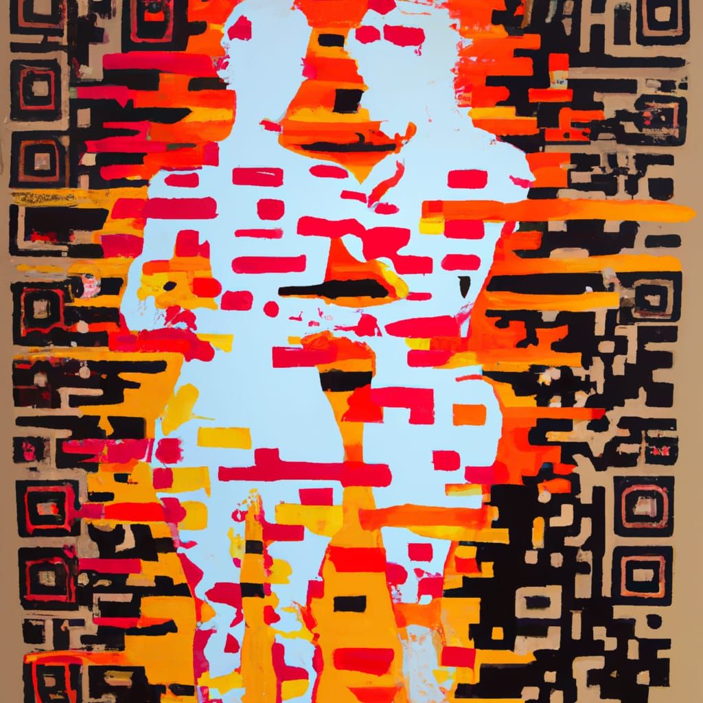 Vibrant Abstract Couple Portrait for Valentine's Day