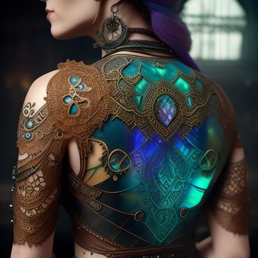 Steampunk Ice Queen with Henna Art