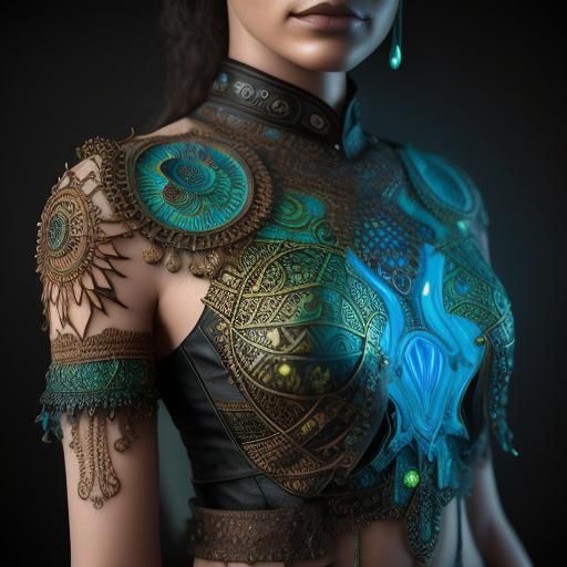 Steampunk Ice Queen with Henna Art