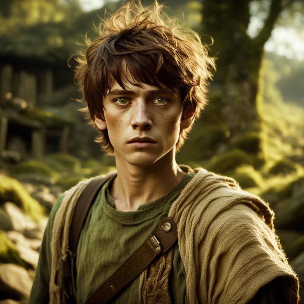Medieval Boy with Sack in Cinematic Lighting
