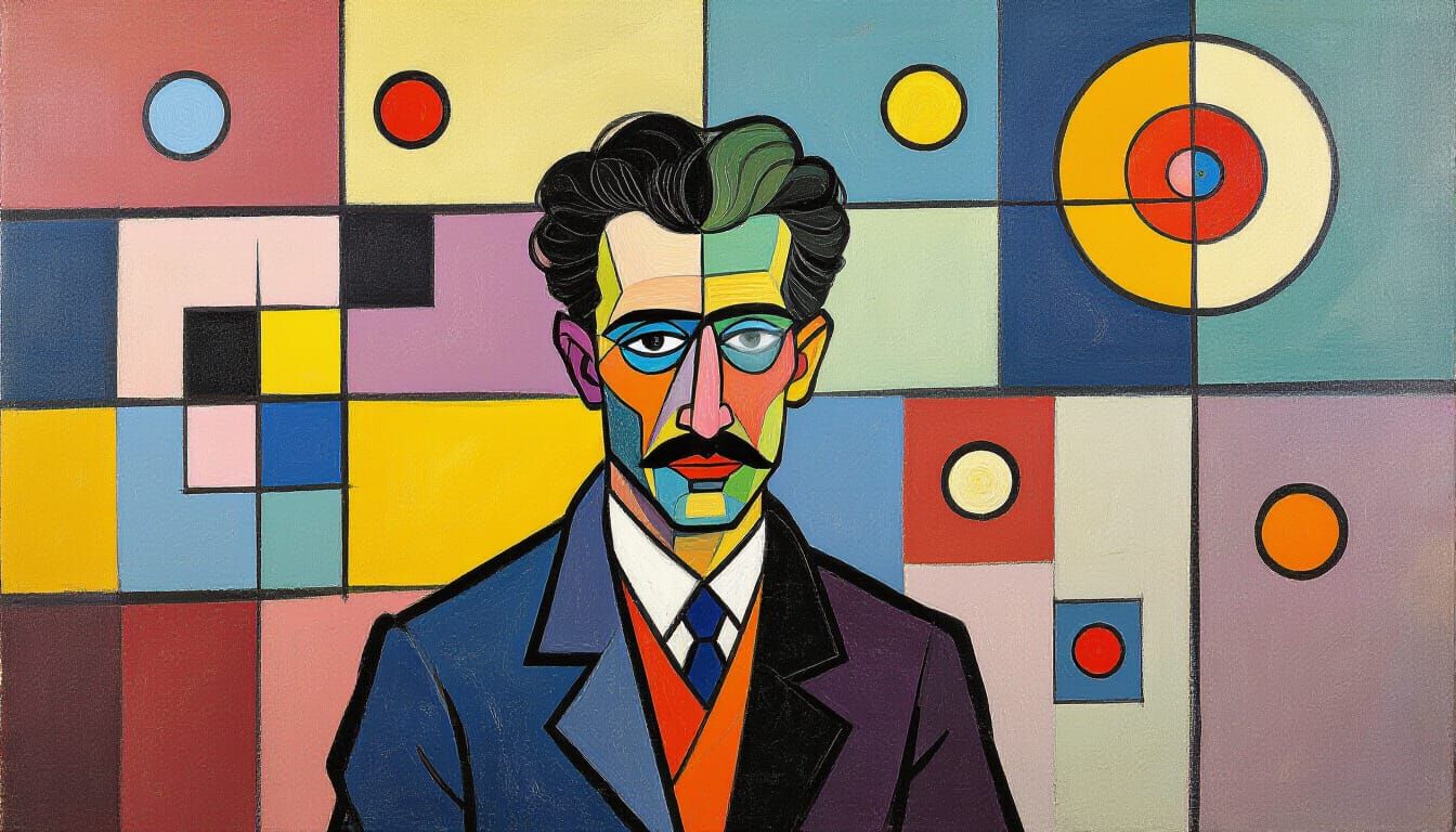 Kandinsky-Inspired Abstract Art Exploring Neuroplasticity