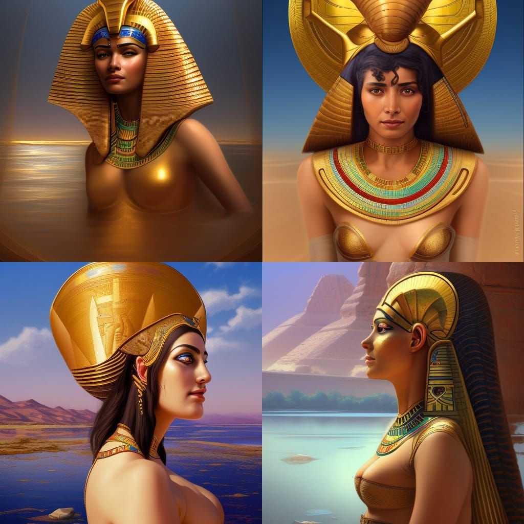 Hathor, Egyptian Goddess by the Nile