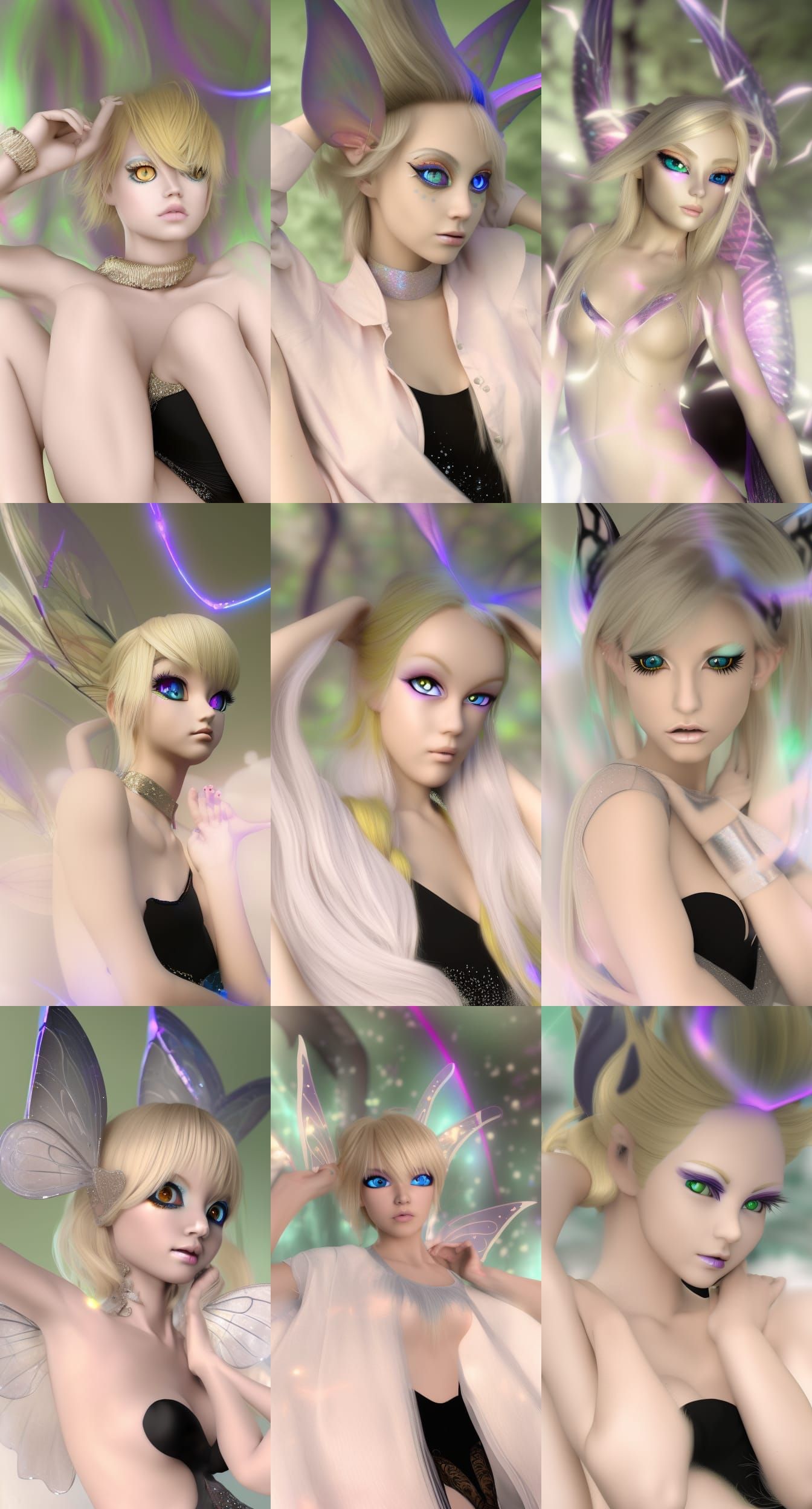 Anime Fairy Princess with Sparkling Eyes