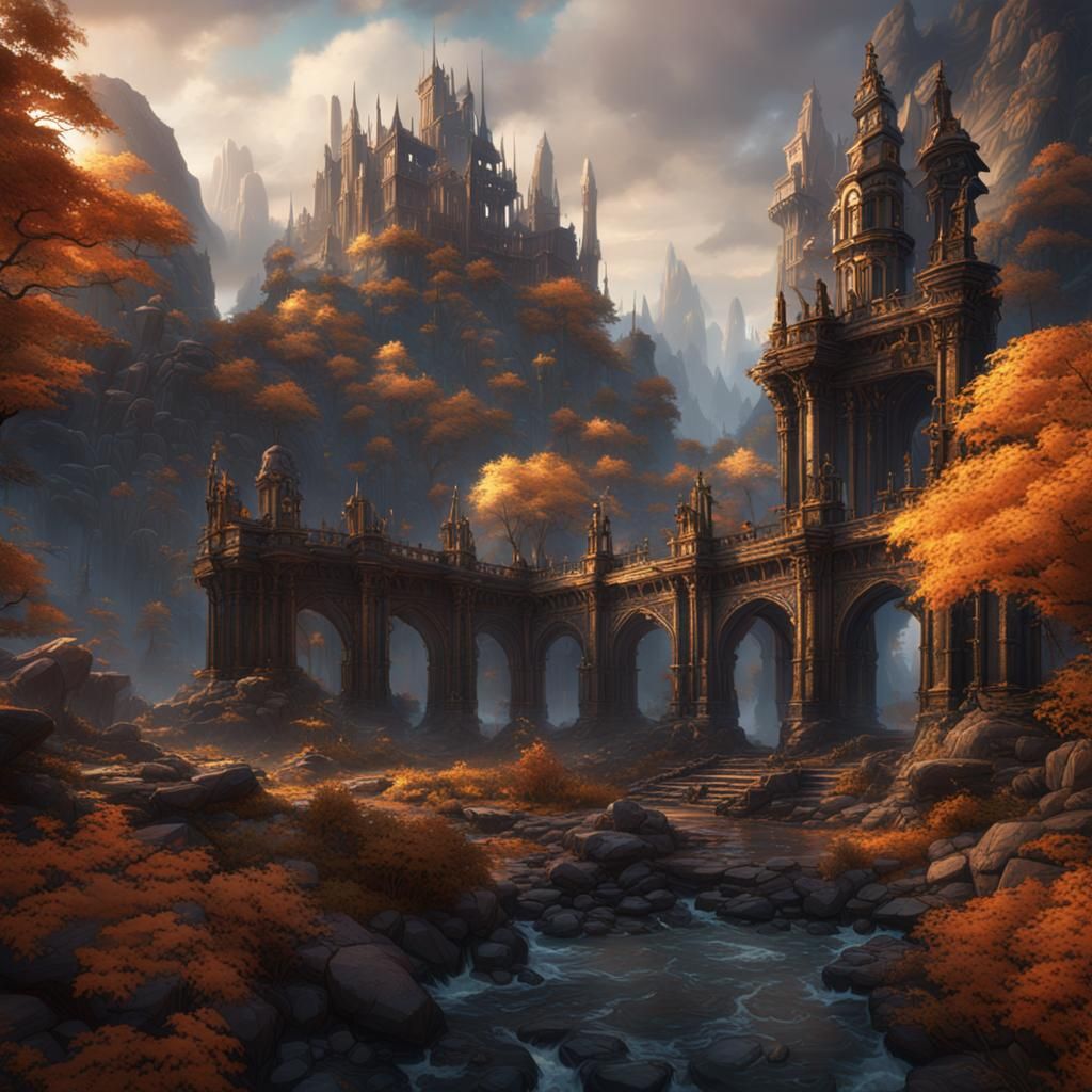 Fantastical Equinox Matte Painting in Deep Color
