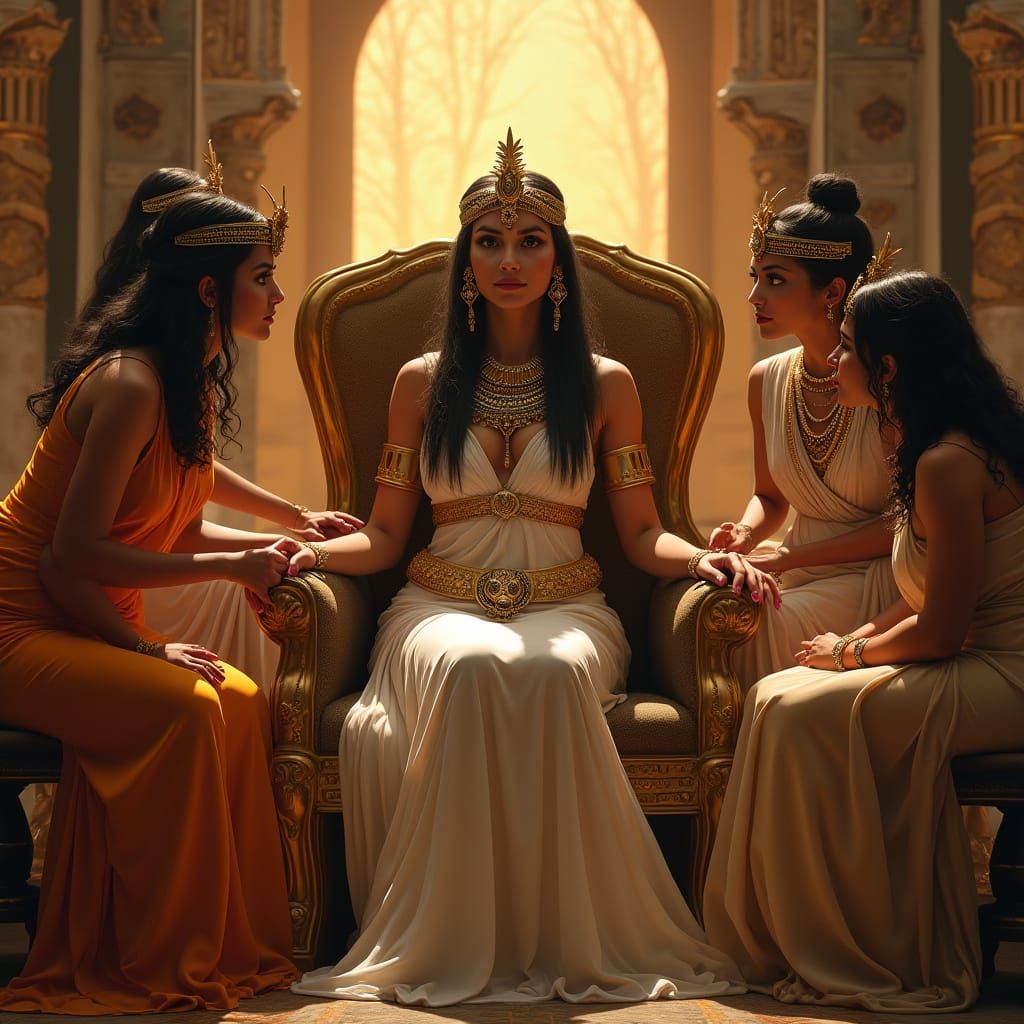 Ancient Egyptian Queen Cleopatra in Regal Splendor