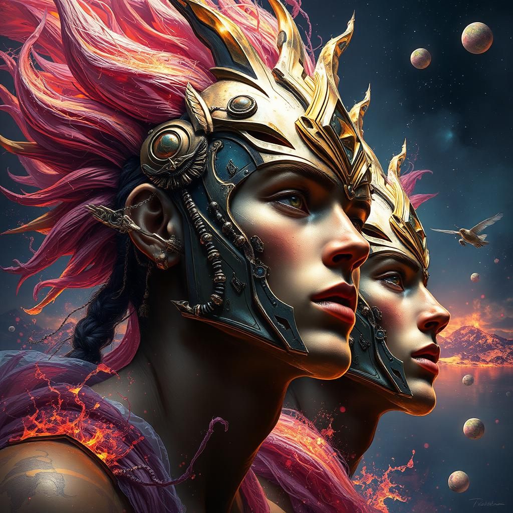 Goddesses of Olympus Arrive in Spaceships: Hyperrealistic Ar...