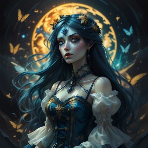 Eerie Doll in Vibrant Oil Painting