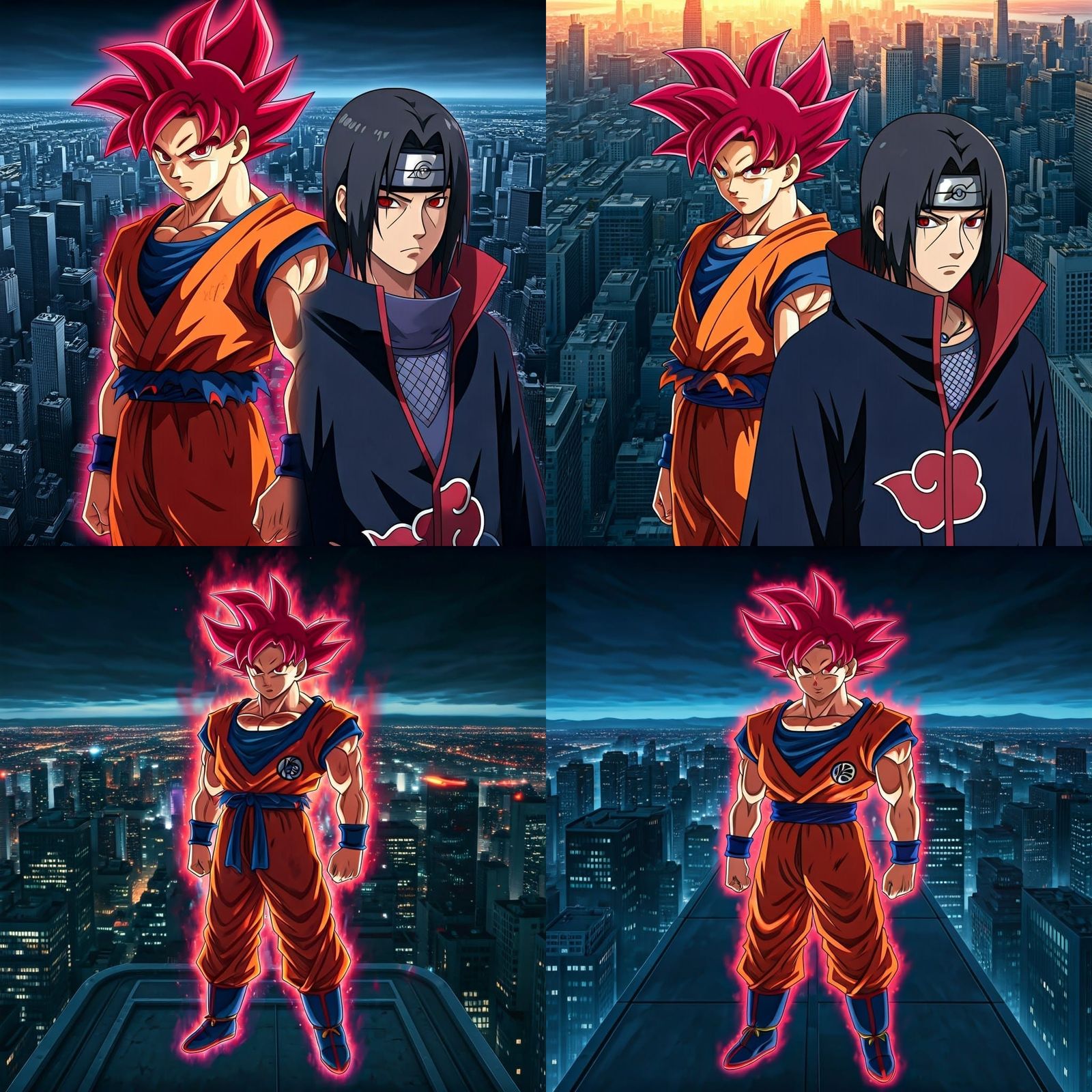 Super Saiyan God Goku Meets Akatsuki's Itachi in Epic Clash