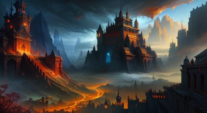 Fantastical Matte Painting in Deep Color