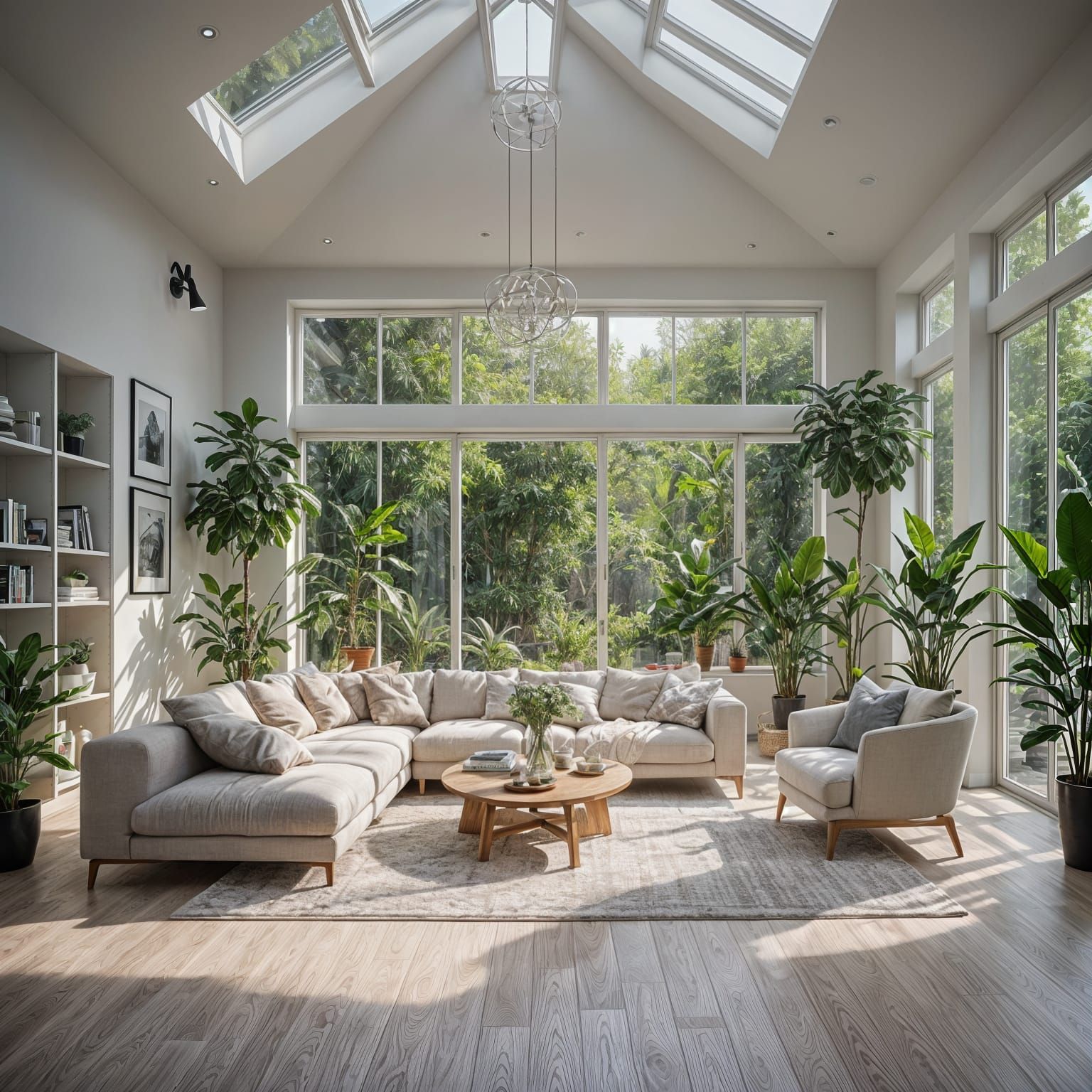 Modern Minimalist Living Room with Natural Light
