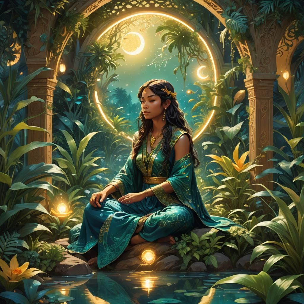 Serene Oasis: Fantasy Art in Unreal Engine