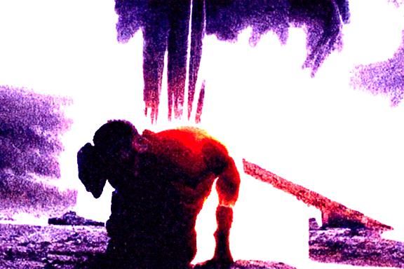 AI Generated Image of a Man's Breaking Point