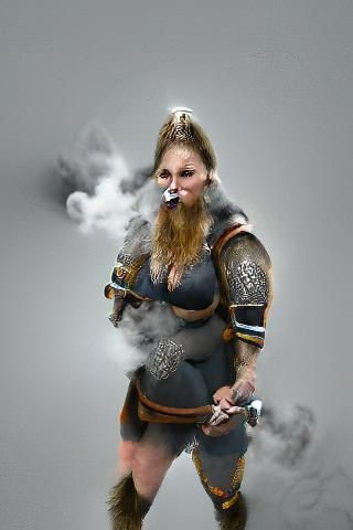 Viking Warrior on Battlefield: Realistic Gritty Art